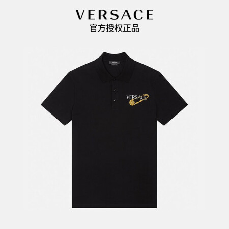 范思哲VERSACE 21秋冬 男士Polo衫 1001562-1A01159-1B000 黑色 L