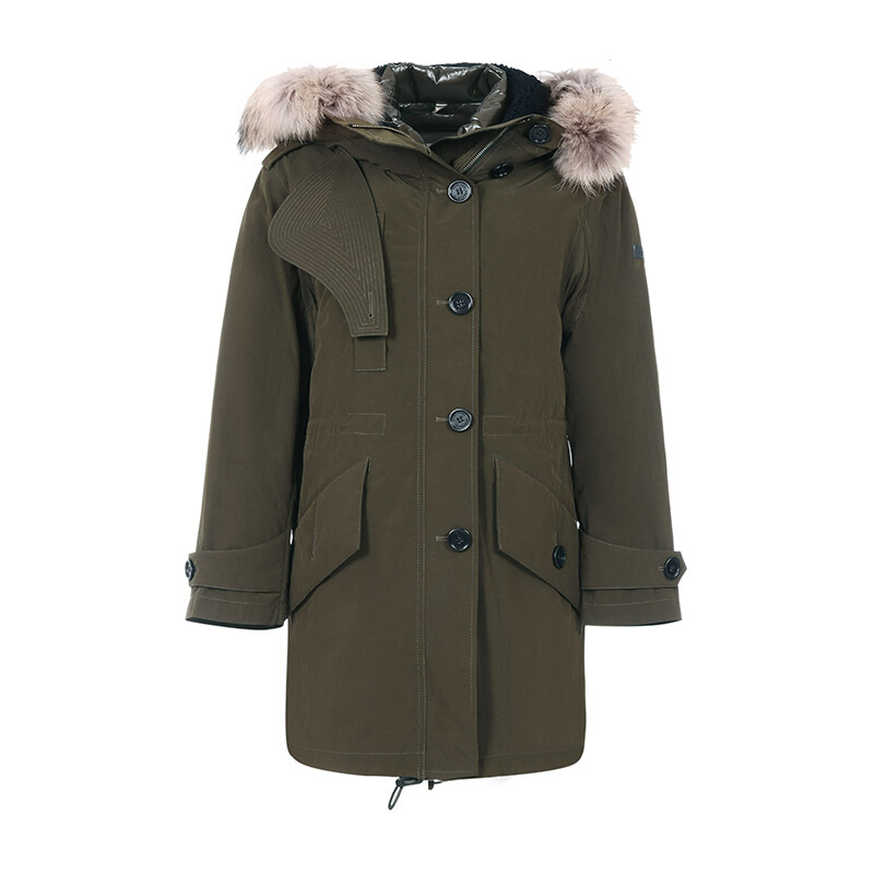 BURBERRY 博柏利 女士连帽羽绒服 40610181 深橄榄色 M