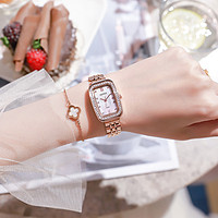 GEMAX 格玛仕 手表女进口机芯项链套装镶钻女表钢带石英女士手表