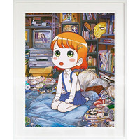ARTMORN 墨斗魚藝術 日本潮流藝術家Mr 親筆簽名版畫  70×56cm 日本直郵限量