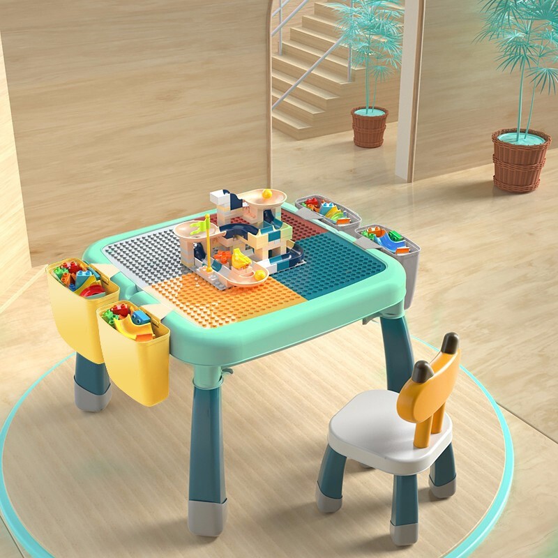 FEELO 费乐 儿童多功能学习桌 大颗粒积木桌+1椅+