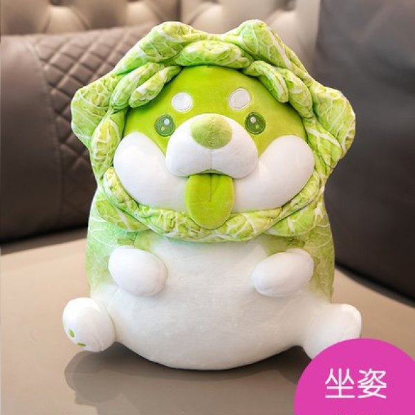 评论有奖棒潮玩蔬菜精灵菜狗娃娃抱枕蹲姿趴姿坐姿多尺寸可选