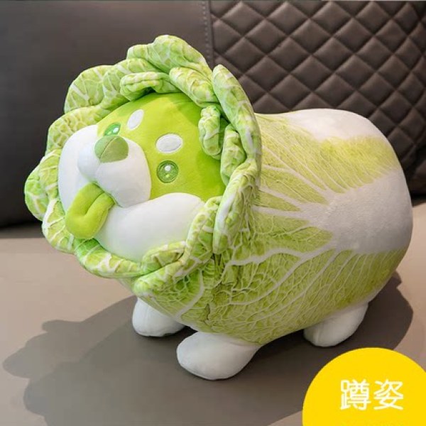 评论有奖棒潮玩蔬菜精灵菜狗娃娃抱枕蹲姿趴姿坐姿多尺寸可选