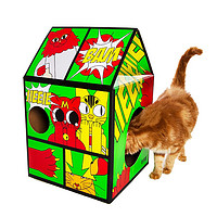 句句兽 孙大星系列猫抓板猫窝一体纸箱瓦楞纸大号猫咪用品猫抓板房子磨爪器