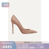 GIANVITO ROSSI 2021春季女绒面革高跟鞋NAP/NET-A-PORTER（39、巧克力色）