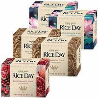 米时代Rice Day希杰狮王（CJLION）韩国进口香皂100g洗手洗脸洗澡洁面沐浴皂大米皂除螨 清*2+润*2+柔*1