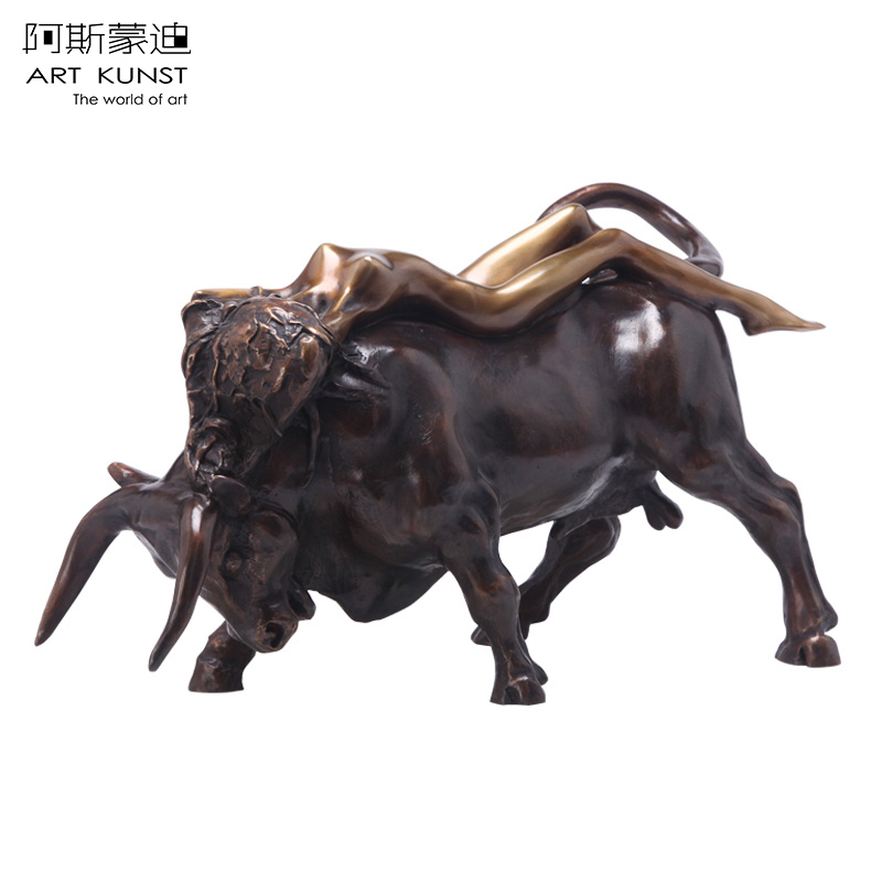 阿斯蒙迪布鲁尼德国进口公牛青铜雕塑原作艺术品生肖牛礼品纯铜牛