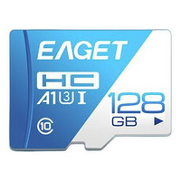 EAGET 憶捷 T1 藍白卡 Micro-SD存儲卡 128GB（UHS-I、V30、U3、A1）