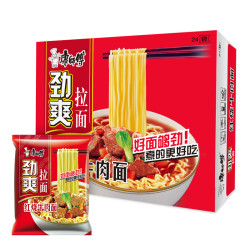 康师傅 劲爽系列 红烧牛肉袋面整箱24袋