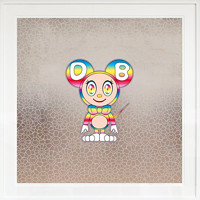 ARTMORN 墨斗鱼艺术 村上隆作品DOB系列（Rainbow）37x37cm 潮流装饰画