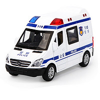 知识花园 玩具车儿童汽车玩具警车合金回力车1:36特种车110公安车8909B