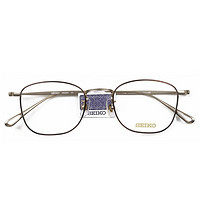 SEIKO 精工 純鈦超輕眼鏡架 H03097 +明月 1.60防藍光鏡片