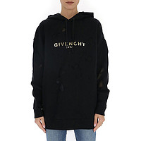 GIVENCHY 纪梵希 女士黑色棉质长袖连帽卫衣 BW900C3Z3F-005-fs