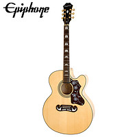 Epiphone 易普锋 EJ-200SCE 原木色 42英寸单板缺角亮光J型民谣电箱吉他