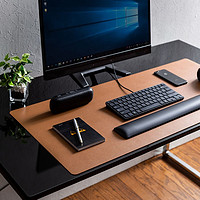 SANWA SUPPLY 山业 大尺寸桌垫 大号电脑鼠标垫 办公游戏 可卷便携 防滑底 PU皮易清洁 (900x400mm)