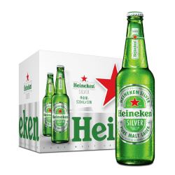 heineken喜力星银heinekensilver啤酒500ml12瓶整箱装