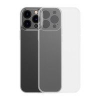 倍思 苹果13ProMax手机玻璃壳 iPhone13ProMax保护套 镜头全包超薄防摔磨砂壳男女款 透明