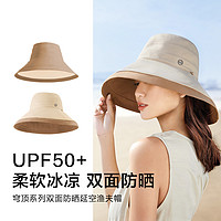 2021年夏季新款女帽子雙面漁夫帽防風女款防曬遮陽戶外帽子女