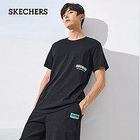 SKECHERS 斯凯奇 L121M215 男士短袖t恤