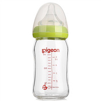 Pigeon 貝親 經典自然實感系列 AA72 玻璃奶瓶 160ml 綠色 0月+