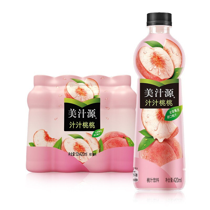 Minute Maid 美汁源 汁汁桃桃 420ml*12瓶