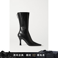 The Row 女黑色皮革长筒靴NAP/NET-A-PORTER