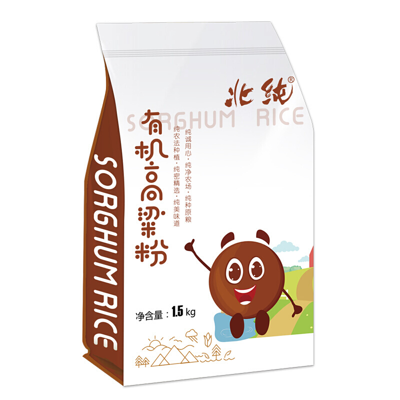 北纯 有机高粱粉1.5kg 无添加面粉 纯高粱面 粗粮杂粮粉