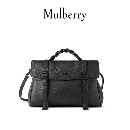 Mulberry/玛珀利女包2021新款Alexa 超大手提包单肩斜挎包HH6884 黑色