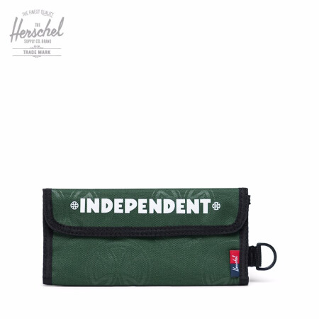 HERSCHEL SUPPLY潮牌Independent联名系列Smith时尚潮流钱包卡包10565 墨绿色