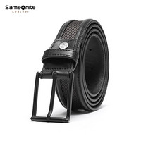 Samsonite 新秀麗 皮帶男士休閑商務褲腰帶牛皮針扣禮盒裝 NQ1*19013
 120cm