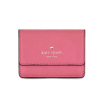凯特丝蓓 （kates pade）奢侈品 女士粉色皮质手拿零钱小卡包WLRU5230 635