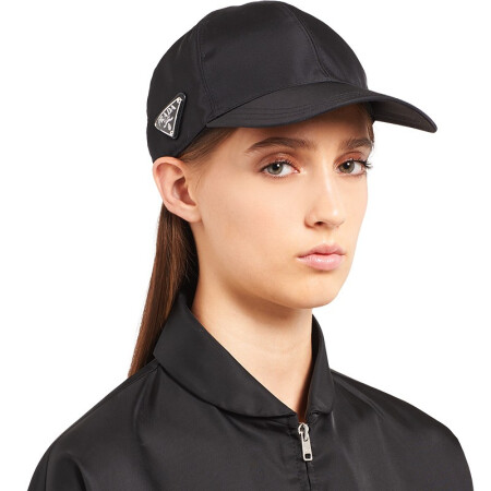 普拉达 PRADA 女士棒球帽1HC274-2DMI-F0002 黑色 M