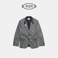 TOD'S官方2021早秋新款女装羊毛混纺夹克女收腰西装长袖外套 彩色 42