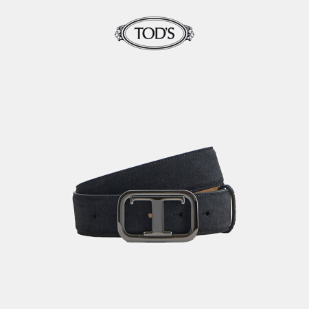 TOD'S 托德斯 官方2021早秋新款绒面小牛皮腰带皮带夏季男士3.5cm 黑色 110cm