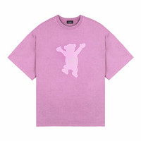 WE11DONE 男女同款 温感变色泰迪熊印花短袖T恤 粉紫色 WD-TT8-20-103-U-PK  L