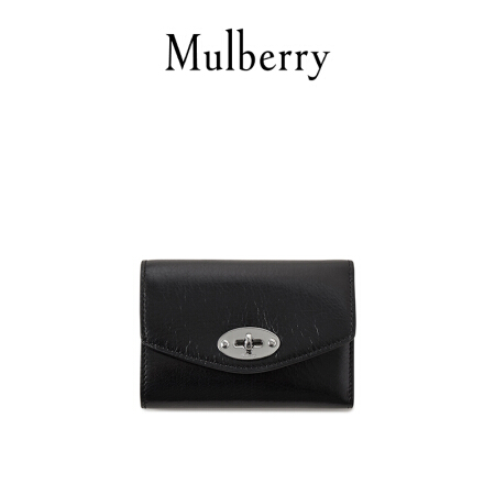 Mulberry/玛珀利2021秋冬新款Darley 折叠式多卡槽钱包RL6829 黑色