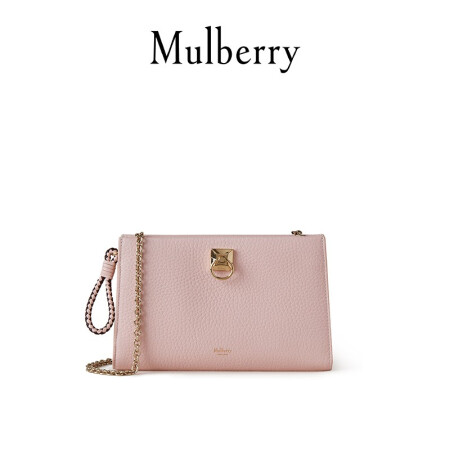 Mulberry/玛珀利2021秋冬新款Iris 链条单肩钱包手拿包RL7000 浅粉红色