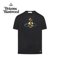 薇薇安·威斯特伍德 Vivienne Westwood 21秋冬奢侈品男女同款T恤37010002-J001M-GO黑色XL码