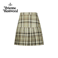 薇薇安·威斯特伍德 Vivienne Westwood 21秋冬奢侈品女士短裙12010004-W003J-SI绿色/米色160/84A