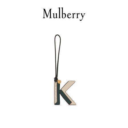 Mulberry/玛珀利双色皮革字母钥匙环包袋挂件 字母K