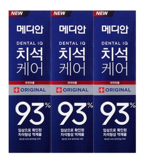 MEDIAN 麦迪安 美迪安清洁牙膏120g*3支清新韩国牙结石进口