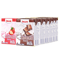 甘蒂牧场（MUH） 进口草莓香蕉巧克力牛奶 丹麦进口  草莓香蕉巧克力牛奶调制乳 巧克力6盒+草莓6盒