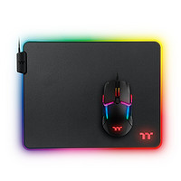 Tt esports 斗龙 TT 曜越 Level 20 RGB 游戏电竞鼠标垫（RGB灯效/1680万色/多种灯效/硬质质地/微粗糙纹理//防滑橡胶）