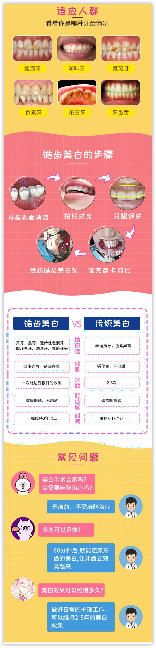 限地区:牙管家 皓齿美白 超声波洁牙牙齿美白套餐