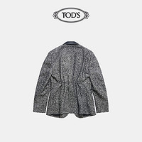 TOD'S官方正品2021早秋新品女装羊毛混纺夹克女收腰西装长袖外套