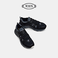 TOD'S官方正品2021早秋新品男鞋男士真皮拼织物运动鞋男透气休闲