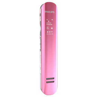 飞利浦（PHILIPS） 录音笔VTR5200专业高清降噪远距声控商务会议无损MP3播 VTR5200 粉红色 标配8GB