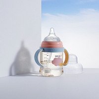 babycare会长大的奶瓶新生婴儿PPSU大宝宝吸管奶瓶宽口径耐摔 240ml-M奶瓶-安伯灰