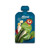 禾泱泱（Rivsea)果泥 水果汁泥 菠菜西葫芦香蕉苹果泥 混合口味 均衡营养 进口 1袋装100g 8个月+