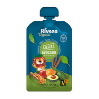 禾泱泱（Rivsea) 果泥 水果汁泥 牛油果菠菜橘子苹果泥 混合口味 均衡营养 进口 1袋装100g 8个月+